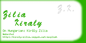 zilia kiraly business card